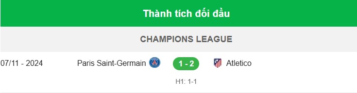 Nhận định trận bóng Paris Saint-Germain vs Atletico